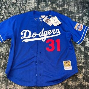 Mitchell & Ness Cooperstown Collection Blue Jersey